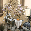 Artificial Silk Pink Magnolia Tree In Pot - RusticReach