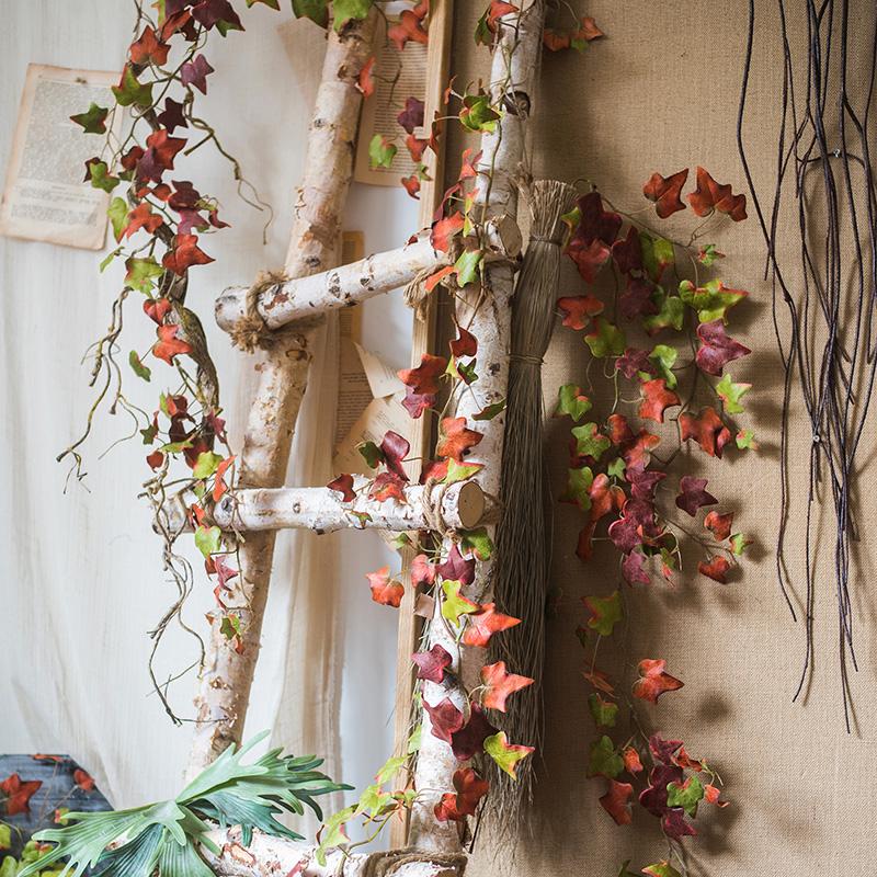 long hanging artificial plants Artificial Plant Autumn Ivy League Vine 43" Long – RusticReach