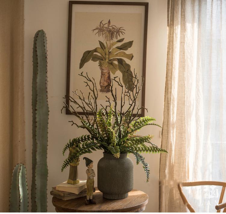 Artificial Faux Plant Big Rock Fern Stem 22" Tall - RusticReach