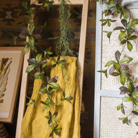 Artificial Plant Brown Green Large Leaf Vine 69" Long RusticReach 