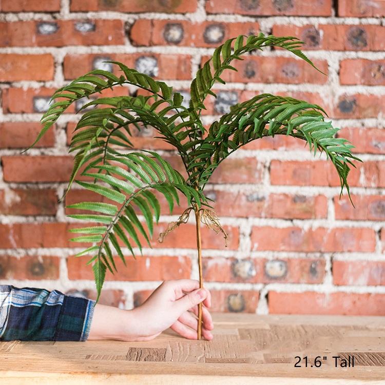 Artificial Faux Plant Chain Fern Stem 22" Tall - RusticReach