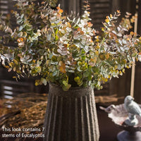 Artificial Plant Eucalyptus Stem Autumn Green 26" Tall RusticReach 