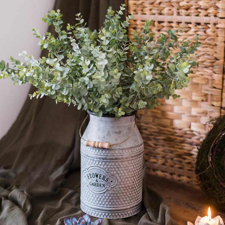 Artificial Faux Plant Eucalyptus Stem Green 26" Tall - RusticReach