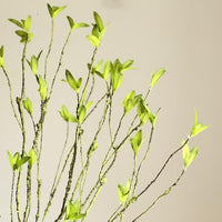 Artificial Plant Green Leaf Rattan Stem 37" Tall RusticReach 