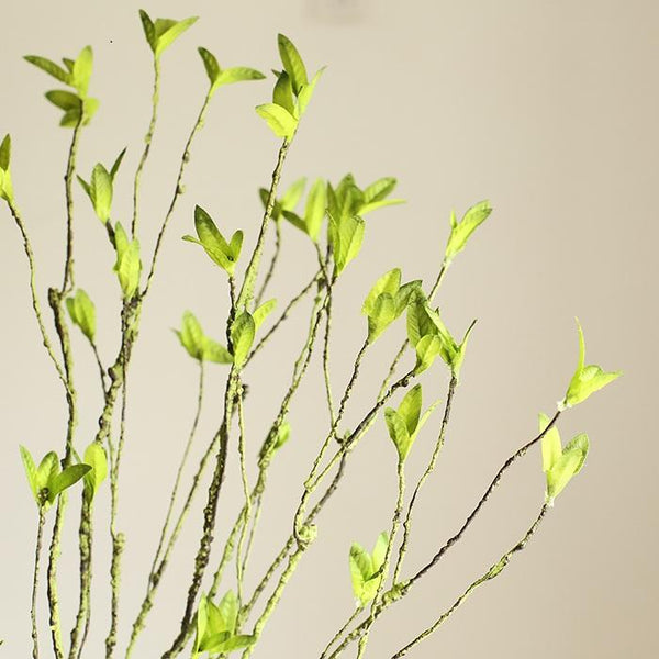 Artificial Faux Plant Green Leaf Rattan Stem 37" Tall - RusticReach