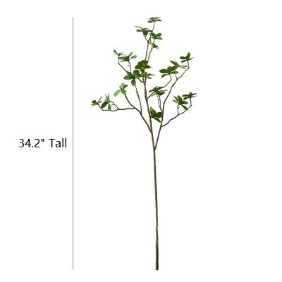 Artificial Faux Plant Japanese Zen Leaf Stem 34" Tall - RusticReach