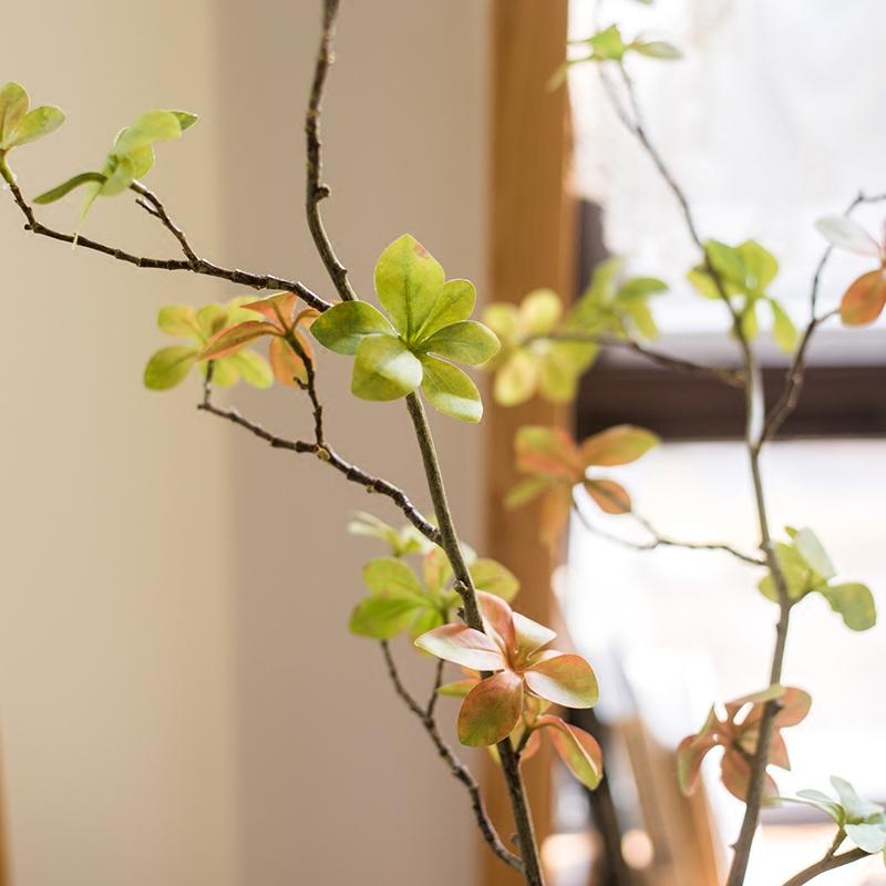 Artificial Faux Plant Japanese Zen Leaf Stem 34" Tall - RusticReach