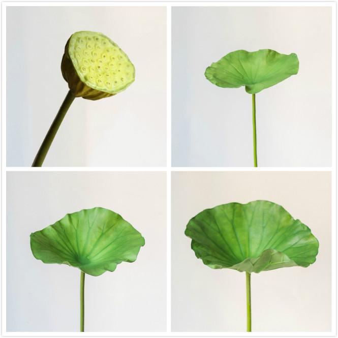 Artificial Plant Lotus Seed and Leaf Stem in Various Sizes RusticReach 