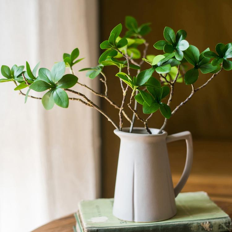 Artificial Faux Small Japanese Zen Leaf Stem 18