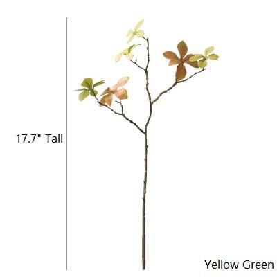 Artificial Faux Small Japanese Zen Leaf Stem 18