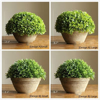Artificial Potted Boxwood Faux Topiary RusticReach 
