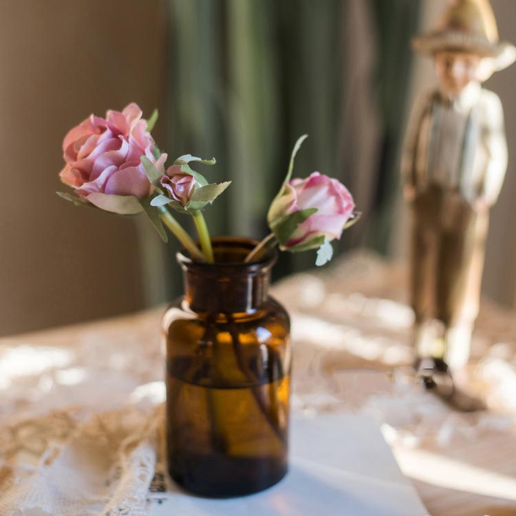 Artificial Silk Rose Flower Bouquet Small in Various Colors - RusticReach