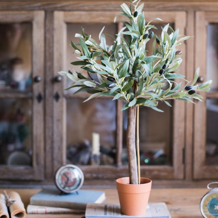 Artificial Small Olive Tree 24 Tall Faux
