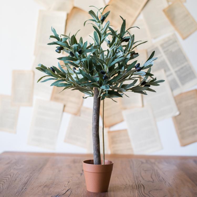 Artificial Small Olive Tree 24" Tall Faux - RusticReach