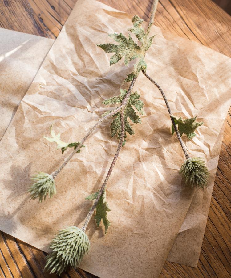 Faux Silk Artificial Thistle Flower Stem 26" Tall - RusticReach