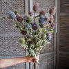 Faux Silk Artificial Thistle Flower Stem 26" Tall - RusticReach