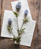 Faux Silk Artificial Thistle Flower Stem 26" Tall - RusticReach