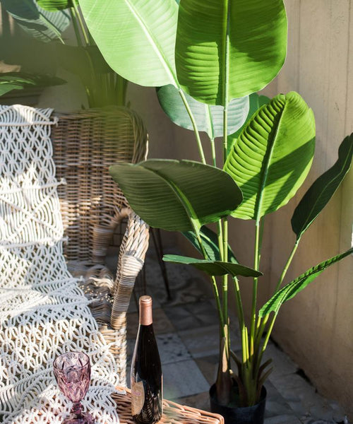 Artificial Silk Travelers Palm Tree In Pot RusticReach