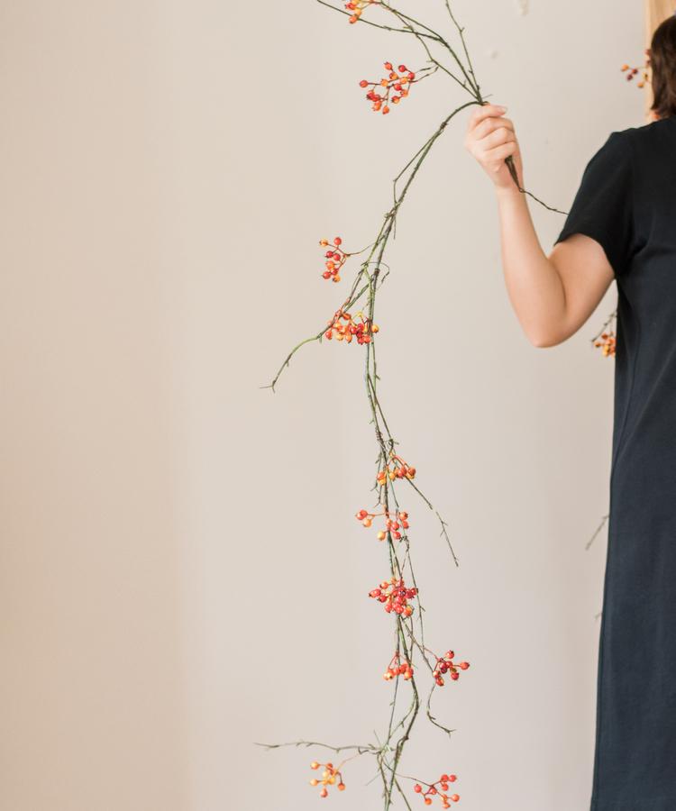 Artificial Vine Orange Faux Berry 39" Long - RusticReach