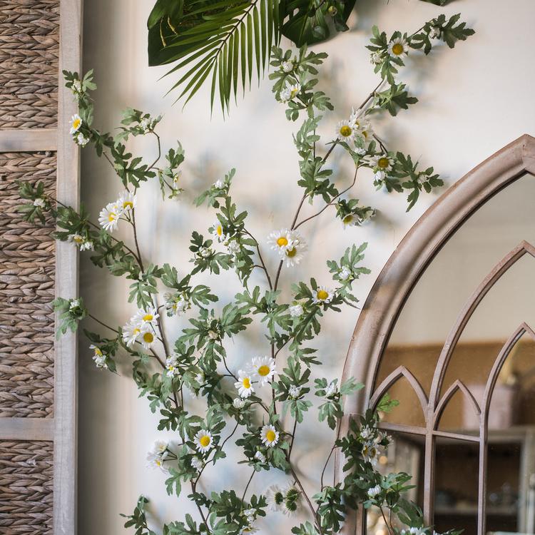 Artificial Sunflower Vine White 67" Long - RusticReach