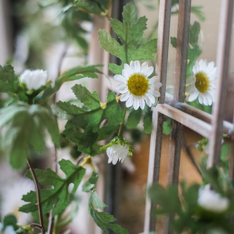 Artificial Sunflower Vine White 67" Long - RusticReach