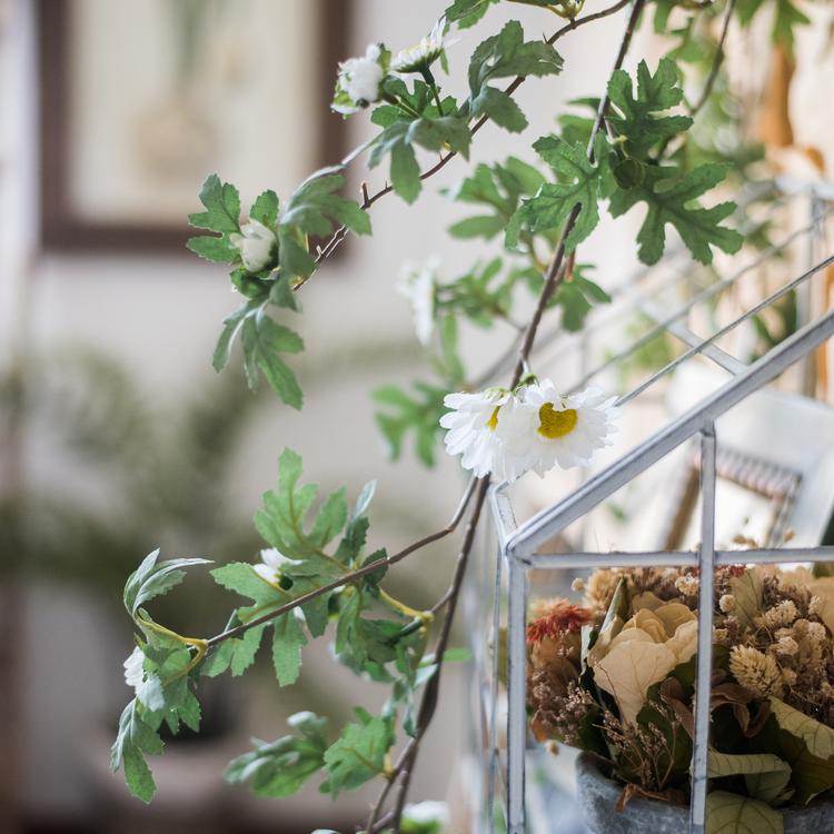 Artificial Sunflower Vine White 67" Long - RusticReach