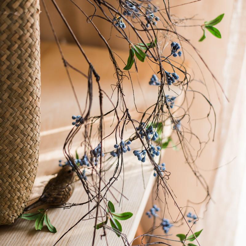 Artificial Wild Blueberry Hanging Vine 43" Long - RusticReach