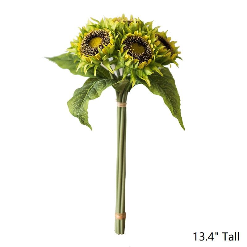 Artificial Yellow Sunflower Bouquet 13" Tall RusticReach 