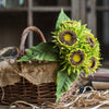 Artificial Silk Yellow Sunflower Bouquet 13" Tall - RusticReach