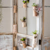 Birch Wood Tiny Planter String Hanging Planter Decoration - RusticReach