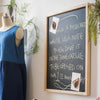 Black Magnetic Chalk Board with Solid Wood Frame - RusticReach
