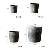 Black Pottery Cement Planter RusticReach 