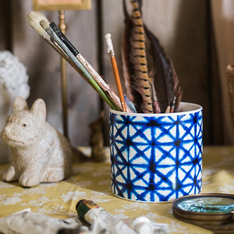 Blue Print Ceramic Vase Planter in Various Patterns RusticReach 