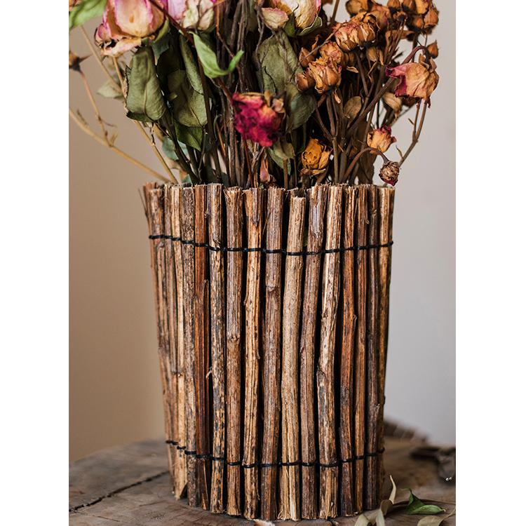 Calligraphy Brush Holder Rollup Wood Shades Rollup - RusticReach