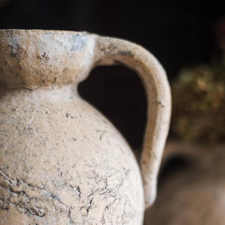 Cement Pot Pompeii Style Handmade Art Amphora Vase Pot - RusticReach