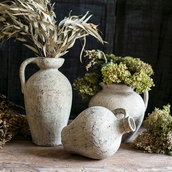 Cement Pot Pompeii Style Handmade Art Amphora Vase Pot RusticReach 