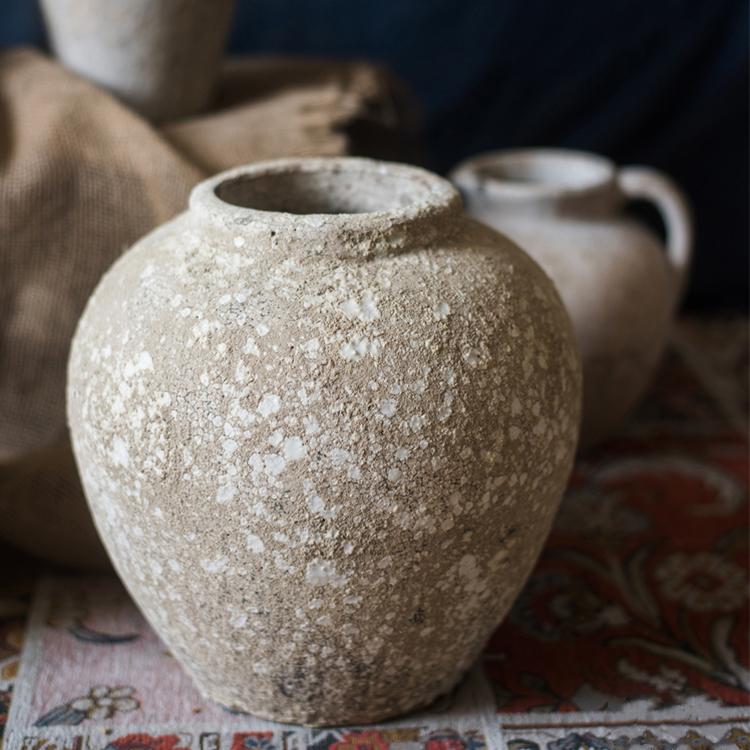 Cement Pot Pompeii Style Handmade Art Jar Pot - RusticReach