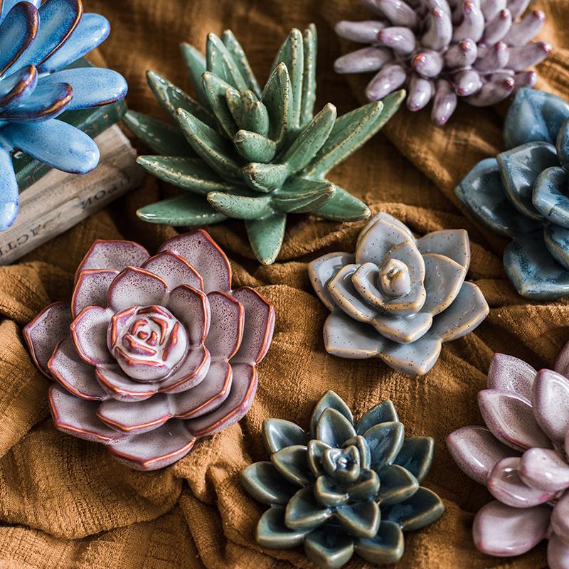 Ceramic Floral Table Accents RusticReach 
