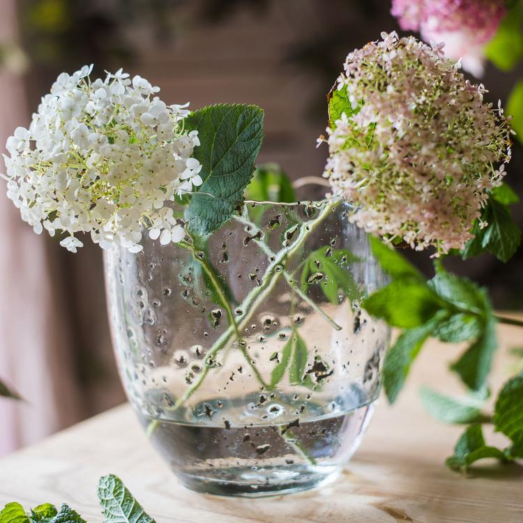 Clear Art Glass Vase - RusticReach