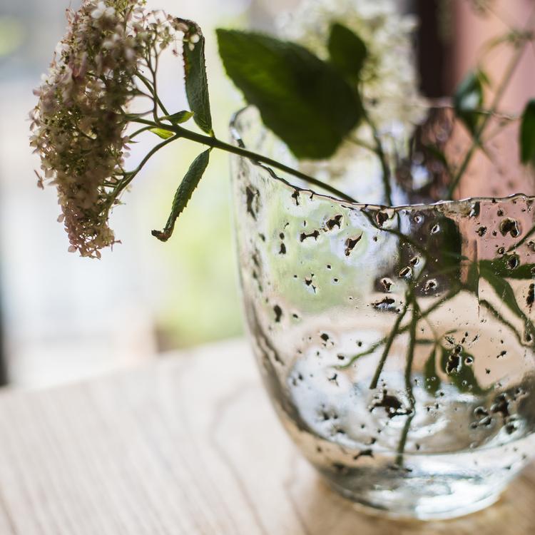 Clear Art Glass Vase - RusticReach