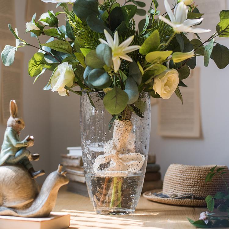 Clear Art Glass Vase - RusticReach