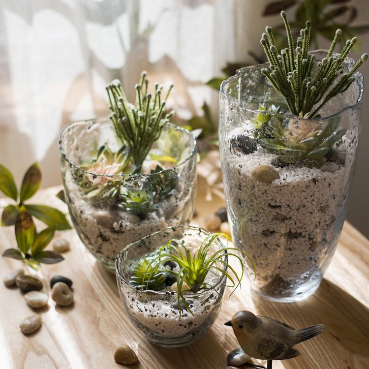 Clear Art Glass Vase - RusticReach