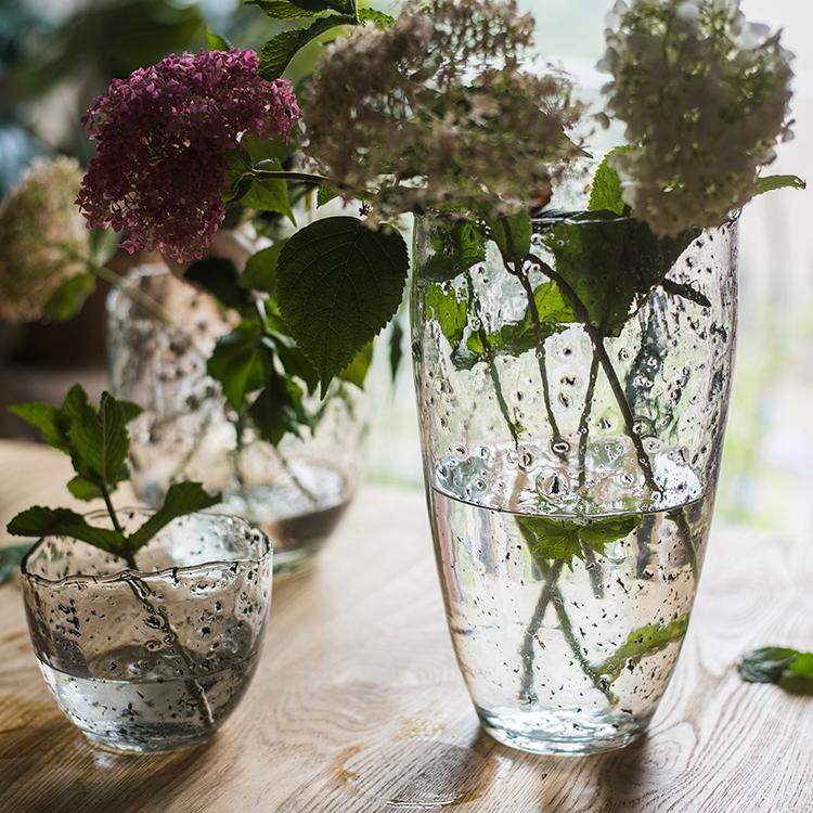 Clear Art Glass Vase RusticReach 