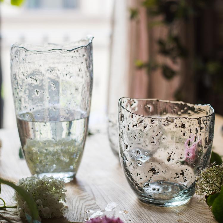 Clear Art Glass Vase - RusticReach