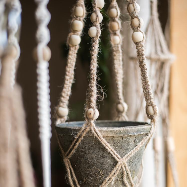 Cotton Hemp Rope Planter Hanger - RusticReach