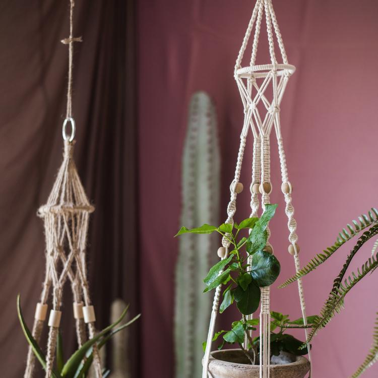 Cotton Hemp Rope Planter Hanger - RusticReach