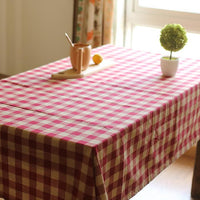 Cotton Tablecloth Check Pattern RusticReach 