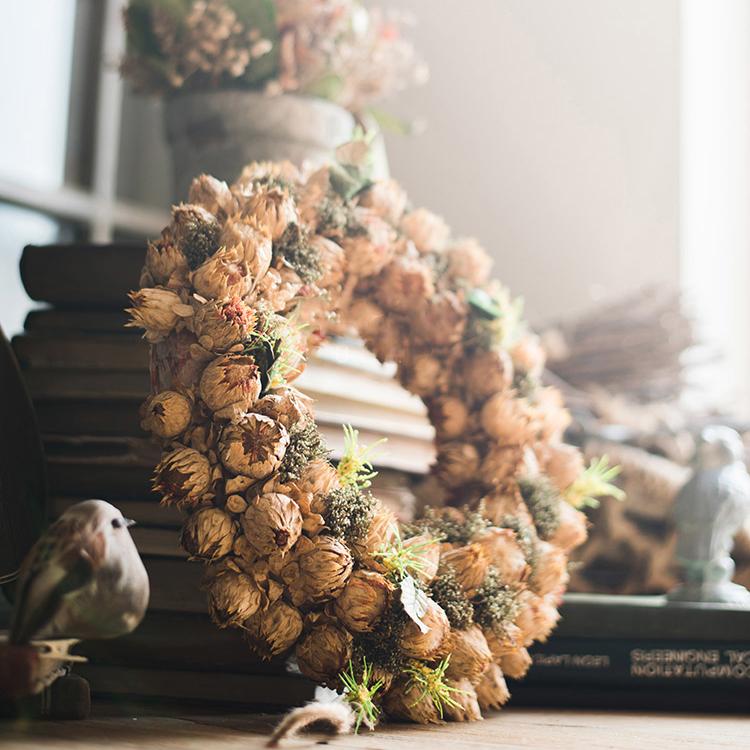 Country Small Silk Wreath in Various Design - RusticReach
