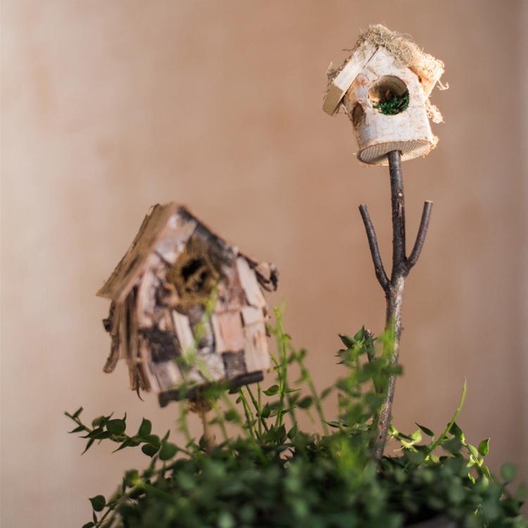 Decorative Bird House Planter Stakes Randomly Picked Set of 3 - RusticReach