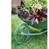 Decorative Planter Cart Green Metal Cart Planter - RusticReach